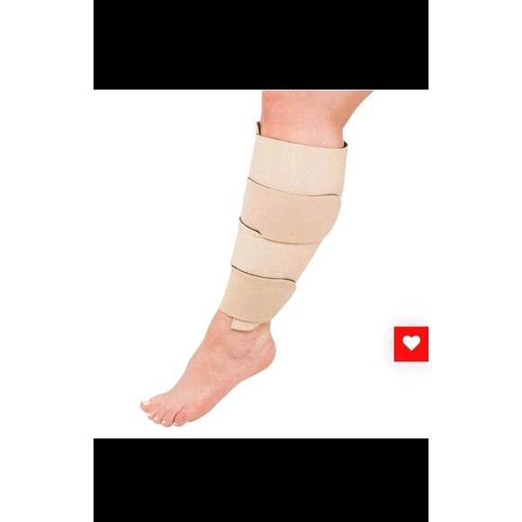 Juzo Reversible Short Stretch Compression Wrap, Long Resting Sz Small BLK- Beige - Picture 8 of 8